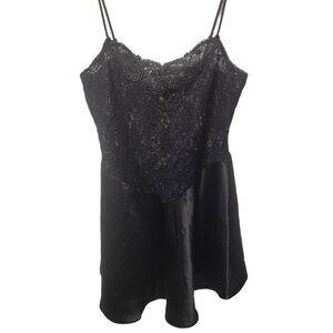 Vintage Night Magic By Cinema Teddy Lingerie Size‎ Large Black Lace